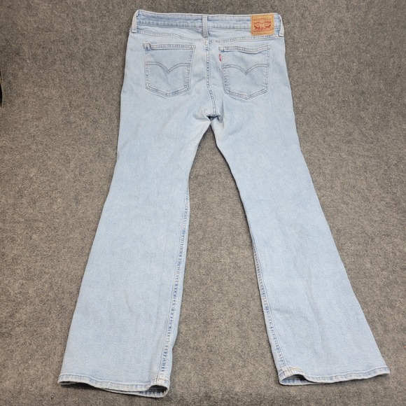 Levis Jeans Womens 32x32 Blue Denim Distressed Streetwear Superlow Bootcut Leg - Picture 3 of 13